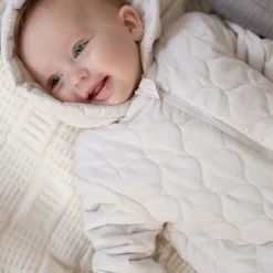 Tutto Piccolo Snowwear*Beige Quilted Baby Snowsuit