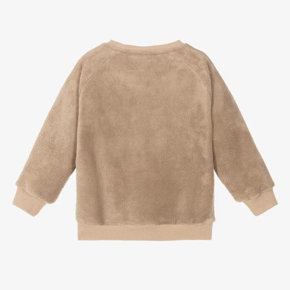 NAME IT Tops*Beige Reindeer Fleece Sweatshirt
