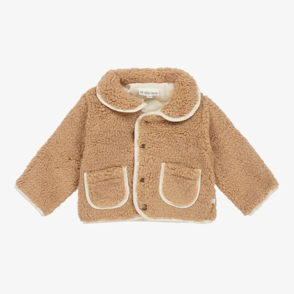 The Little Tailor Coats & Jackets|Coats & Jackets*Beige Sherpa Fleece Reversible Quilted Jacket