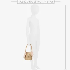 Meri Meri Bags*Beige Straw Bunny Basket Bag (18cm)