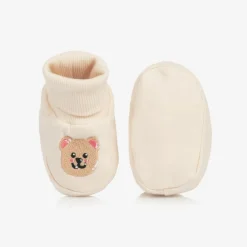 Guess Booties|Booties*Beige Teddy Bear Cotton Booties