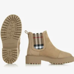 Burberry Boots*Beige Vintage Check Chelsea Boots
