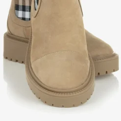 Burberry Boots*Beige Vintage Check Chelsea Boots