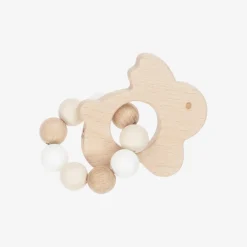 Bam Bam Toys*Beige Wooden Rabbit Teether Toy