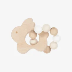 Bam Bam Toys*Beige Wooden Rabbit Teether Toy