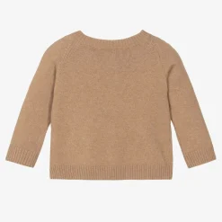 Beatrice amp; George Tops*Beige Wool & Cashmere Teddy Bear Cardigan