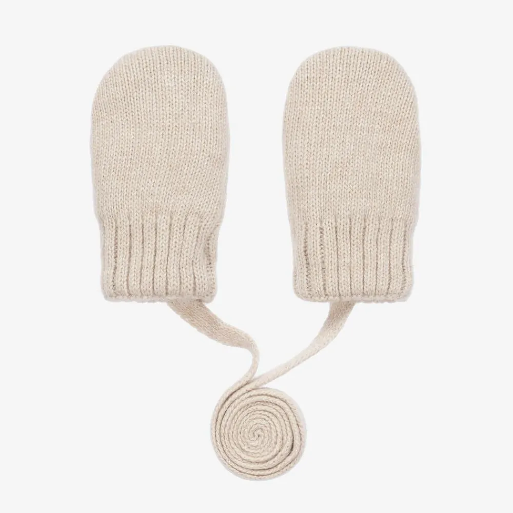 Jamiks Gloves & Mittens|Gloves & Mittens*Beige Wool & Cashmere Baby Mittens