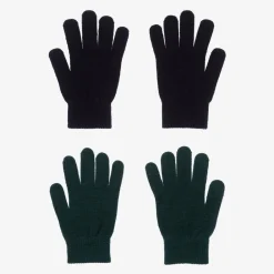 Molo Gloves & Mittens|Gloves & Mittens*Black & Green Knitted Gloves (2 Pack)