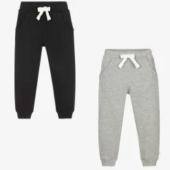 Minymo Trousers*Black & Grey Cotton Joggers (2 Pack)