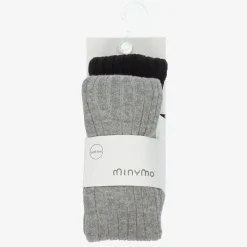 Minymo Tights*Black & Grey Tights (2 Pack)