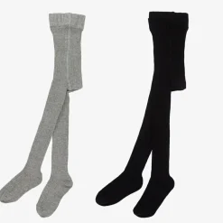 Minymo Tights*Black & Grey Tights (2 Pack)