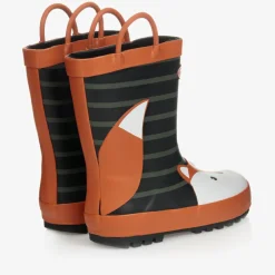 Chipmunks Rain Boots|Rain Boots*Black & Orange Fox Rain Boots
