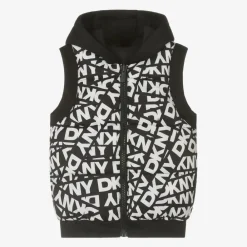 DKNY Coats & Jackets*Black & White Reversible Hooded Gilet