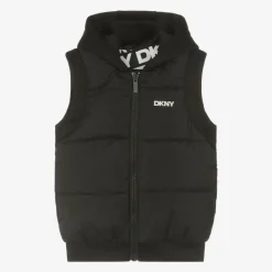 DKNY Coats & Jackets*Black & White Reversible Hooded Gilet