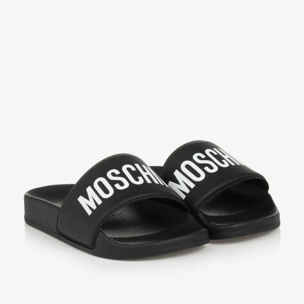 Moschino Kid-Teen Sliders|Sliders*Black & White Sliders