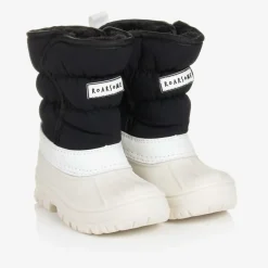 Roarsome Snow Boots|Snow Boots*Black & White Waterproof Snow Boots