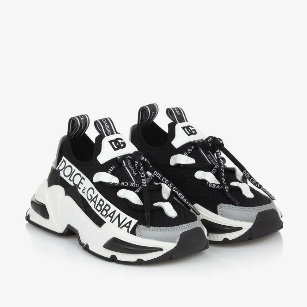 Dolce amp; Gabbana Trainers|Trainers*Black Airmaster Low-Top Sock Trainers