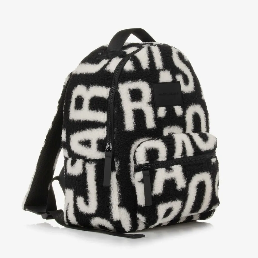 MARC JACOBS Bags*Black & White Sherpa Fleece Backpack (32cm)