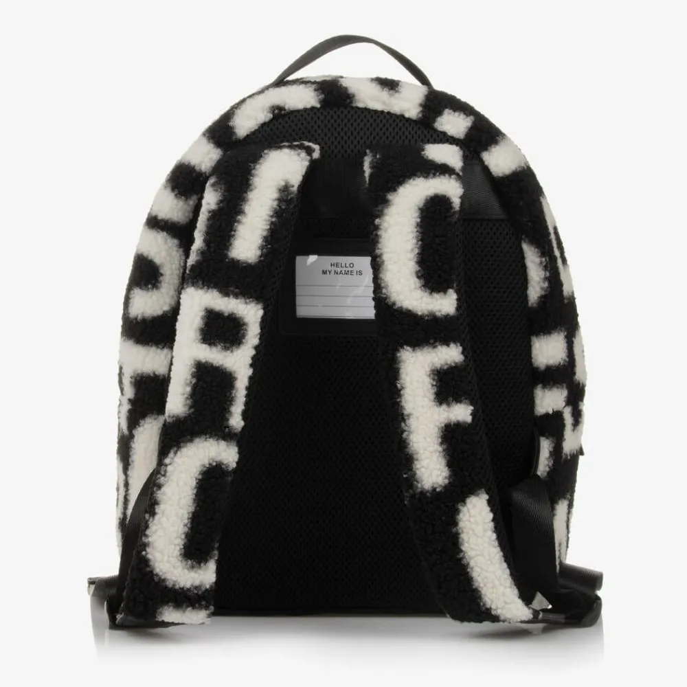 MARC JACOBS Bags*Black & White Sherpa Fleece Backpack (32cm)