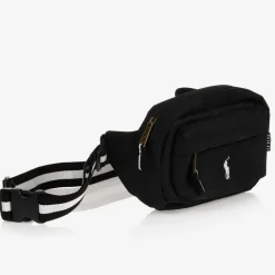 Ralph Lauren Bags*Black Canvas Belt Bag (27cm)