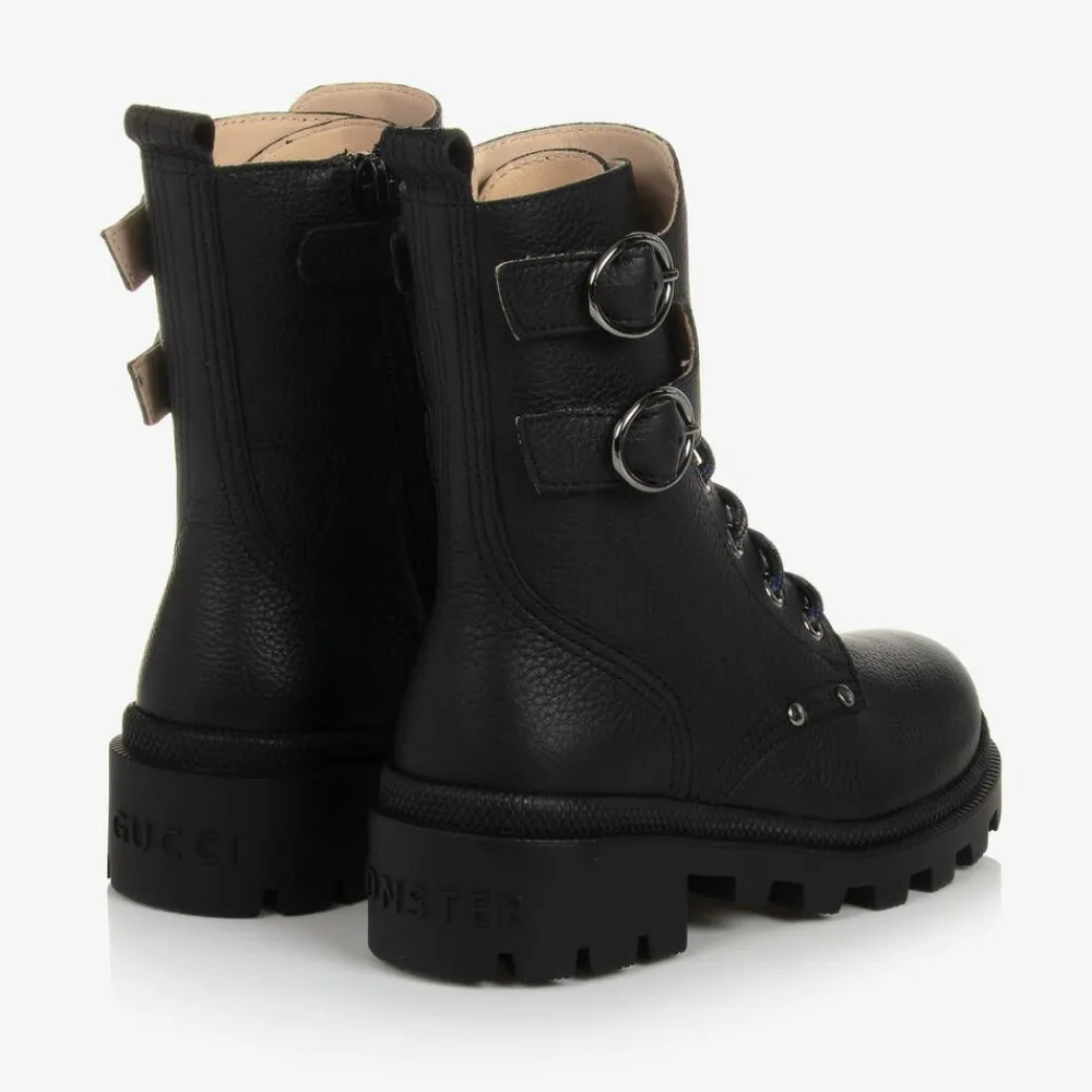 Gucci Boots*Black Chunky Leather Boots