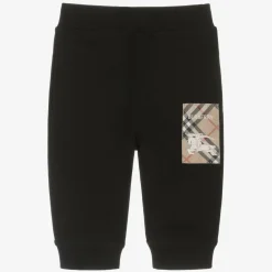 Burberry Trousers|Trousers*Black Cotton Baby Joggers