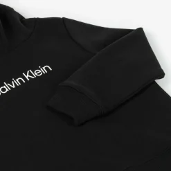Calvin Klein Tops*Black Cotton Jersey Hoodie
