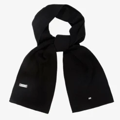 Tommy Hilfiger Scarves|Scarves*Black Cotton Knit Flag Logo Scarf