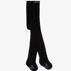 Country Kids Tights|Tights*Black Cotton Knitted Tights