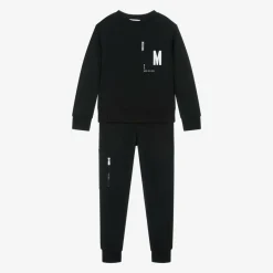 Moschino Kid-Teen Tracksuits|Tracksuits*Black Cotton M Logo Tracksuit