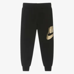 Nike Trousers|Trousers*Black Cotton Swoosh Logo Joggers