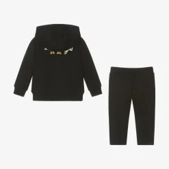 Moschino Baby Tracksuits*Black Cotton Teddy Bear Logo Tracksuit