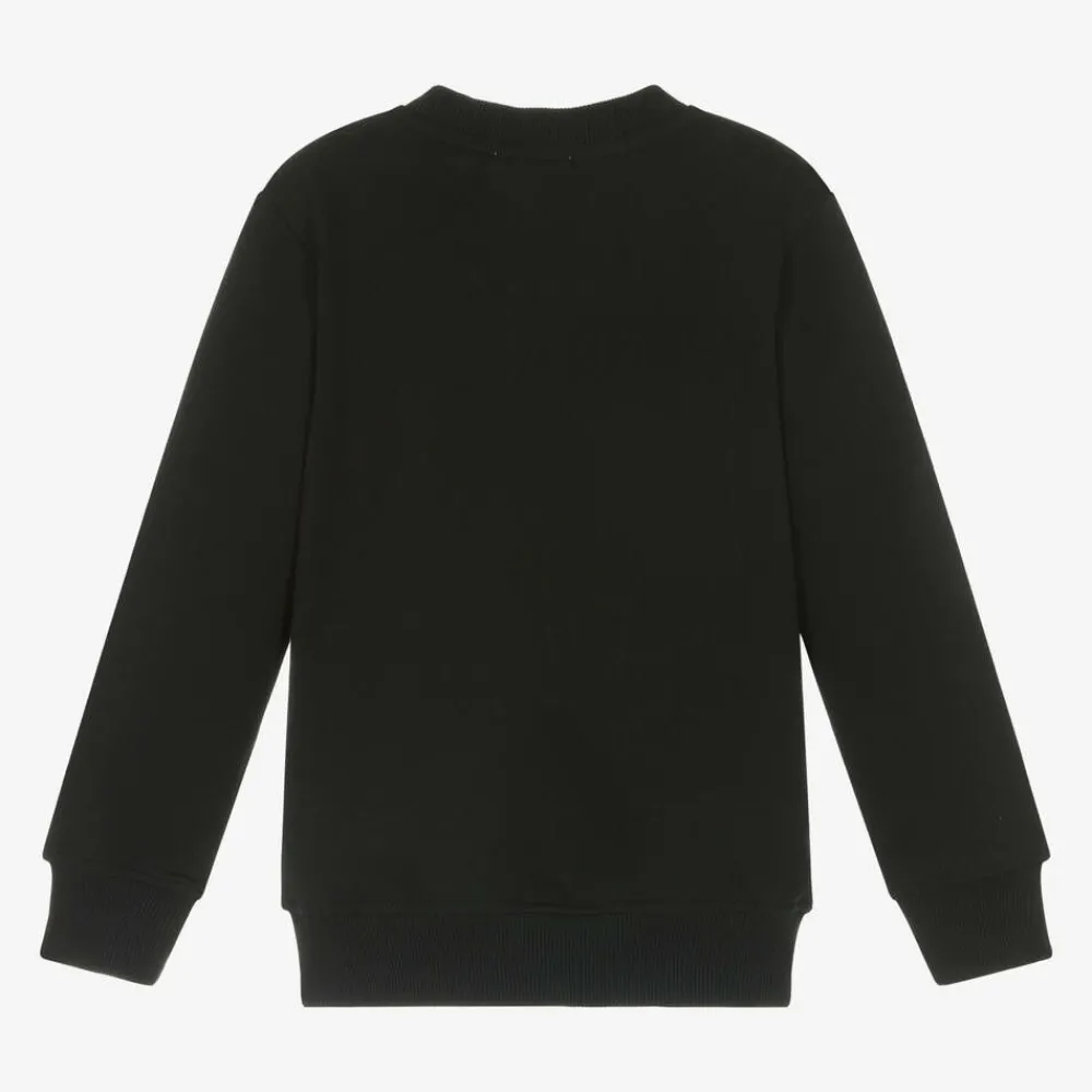 Moschino Kid-Teen Tops*Black Cotton Teddy Bear Sweatshirt