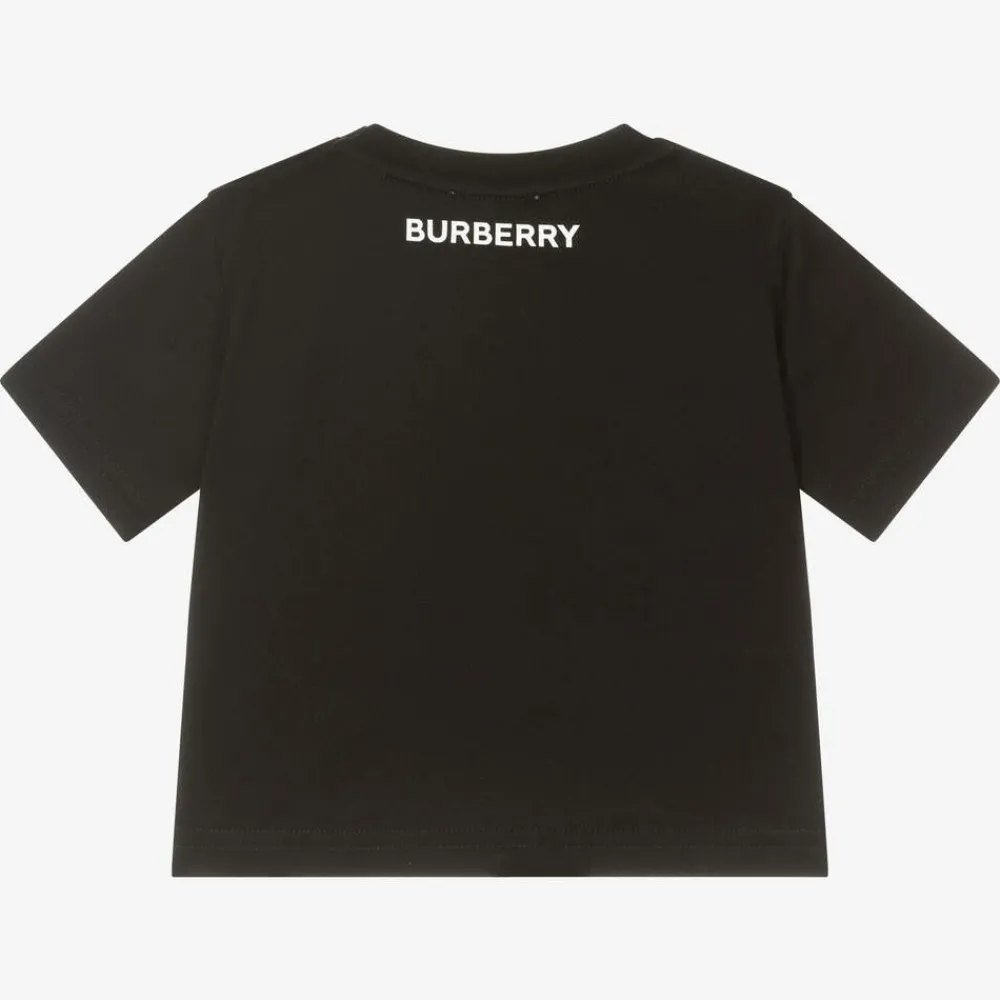 Burberry Tops|Tops*Black Cotton Vintage Check Baby T-Shirt