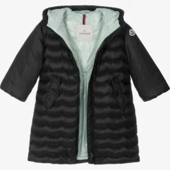 Moncler Enfant Coats & Jackets*Black Down Padded Puffer Coat