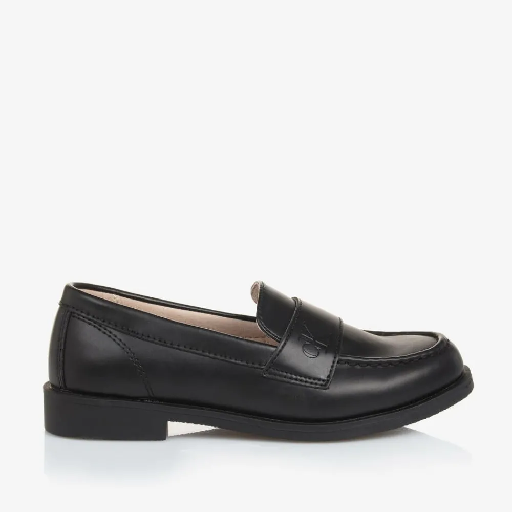 Calvin Klein Loafers & Moccasins|Loafers & Moccasins*Black Faux Leather Loafers