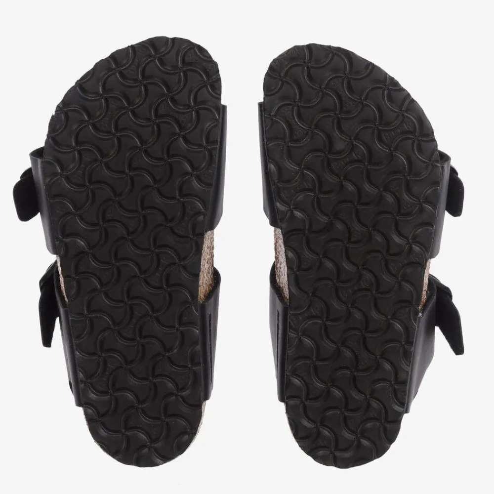Birkenstock Sandals*Black Faux Leather Sandals