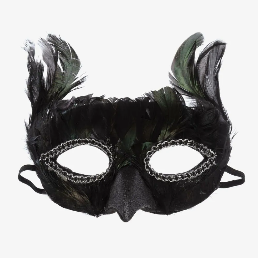 Souza Costumes*Black Feather Bird Mask