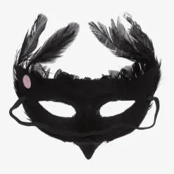Souza Costumes*Black Feather Bird Mask