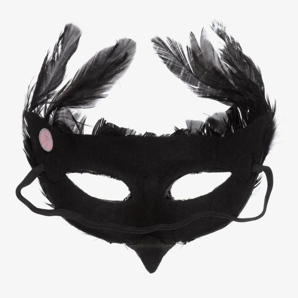 Souza Costumes*Black Feather Bird Mask