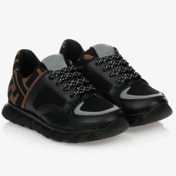 Fendi Trainers|Trainers*Black FF Leather Trainers