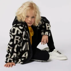 MARC JACOBS Tops|Tops*Black Fleece Jumbled Logo Zip-Up Top