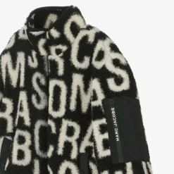 MARC JACOBS Tops|Tops*Black Fleece Jumbled Logo Zip-Up Top