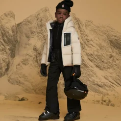 Moncler Enfant Snowwear*Black Fleece Zip-Up Top