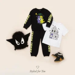 Wauw Capow Bags*Black Fluffy Bat Drawstring Bag (29cm)