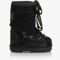 Moon Boot Snow Boots|Snow Boots*Black Icon Glance Satin Snow Boots