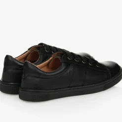 Childrens Classics Trainers|Trainers*Black Lace-Up Leather Trainers