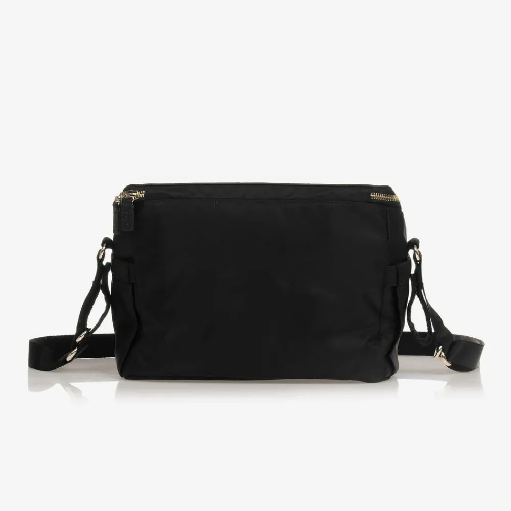 Storksak Gifts*Black Leather Alyssa Stroller Organiser Bag (27cm)