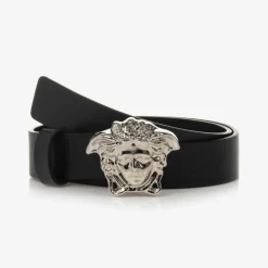 Versace Clothing Accessories|Clothing Accessories*Black Leather Medusa Belt