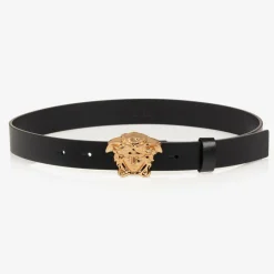 Versace Clothing Accessories|Clothing Accessories*Black Leather Medusa Belt